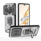 For Honor X60 Pro 5G Sliding Camshield TPU + PC Shockproof Phone Case with Holder(Grey) - 1