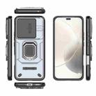 For Honor 400 Lite 5G Global Sliding Camshield TPU + PC Shockproof Phone Case with Holder(Grey) - 3