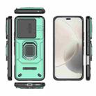 For Honor 400 Lite 5G Global Sliding Camshield TPU + PC Shockproof Phone Case with Holder(Green) - 3
