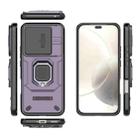 For Honor 400 Lite 5G Global Sliding Camshield TPU + PC Shockproof Phone Case with Holder(Purple) - 3