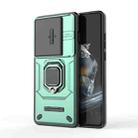 For OnePlus 12 5G Sliding Camshield TPU + PC Shockproof Phone Case with Holder(Green) - 1