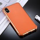 For iPhone XS / X SULADA Colorful Shield Series TPU + Plating Edge Protective Case(Orange) - 1