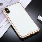 For iPhone XS / X SULADA Colorful Shield Series TPU + Plating Edge Protective Case(White) - 1