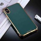 For iPhone XS / X SULADA Colorful Shield Series TPU + Plating Edge Protective Case(Dark Green) - 1