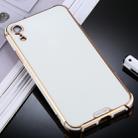 For iPhone XR SULADA Colorful Shield Series TPU + Plating Edge Protective Case(White) - 1