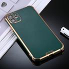 For iPhone 11 SULADA Colorful Shield Series TPU + Plating Edge Protective Case(Dark Green) - 1