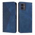 For Motorola Moto G14 Diamond Splicing Skin Feel Magnetic Leather Phone Case(Blue) - 1