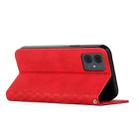 For Motorola Moto G14 Diamond Splicing Skin Feel Magnetic Leather Phone Case(Red) - 3