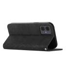 For Motorola Moto G14 Diamond Splicing Skin Feel Magnetic Leather Phone Case(Black) - 3