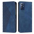 For Motorola Moto G Play 2024 Diamond Splicing Skin Feel Magnetic Leather Phone Case(Blue) - 1