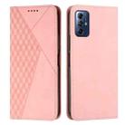 For Motorola Moto G Play 2024 Diamond Splicing Skin Feel Magnetic Leather Phone Case(Rose Gold) - 1