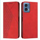 For Motorola Moto G Play 5G 2024 / G 5G 2024 Diamond Splicing Skin Feel Magnetic Leather Phone Case(Red) - 1