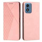 For Motorola Moto G04 / G24 Diamond Splicing Skin Feel Magnetic Leather Phone Case(Rose Gold) - 1