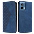 For Motorola Moto G34 5G Diamond Splicing Skin Feel Magnetic Leather Phone Case(Blue) - 1