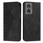 For Motorola Edge 50 Fusion Diamond Splicing Skin Feel Magnetic Leather Phone Case(Black) - 1