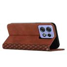 For Motorola Edge 50 Pro Diamond Splicing Skin Feel Magnetic Leather Phone Case(Brown) - 3