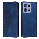 For Motorola Edge 50 Pro Diamond Splicing Skin Feel Magnetic Leather Phone Case(Blue) - 1