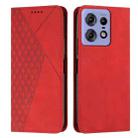 For Motorola Edge 50 Pro Diamond Splicing Skin Feel Magnetic Leather Phone Case(Red) - 1