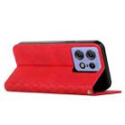 For Motorola Edge 50 Pro Diamond Splicing Skin Feel Magnetic Leather Phone Case(Red) - 3