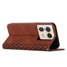 For Motorola Edge 50 Ultra Diamond Splicing Skin Feel Magnetic Leather Phone Case(Brown) - 3