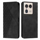 For Motorola Edge 50 Ultra Diamond Splicing Skin Feel Magnetic Leather Phone Case(Black) - 1