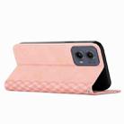 For Motorola Edge 2024 Diamond Splicing Skin Feel Magnetic Leather Phone Case(Rose Gold) - 3