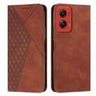 For Motorola Moto G Stylus 5G 2024 Diamond Splicing Skin Feel Magnetic Leather Phone Case(Brown) - 1