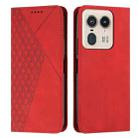 For Motorola Moto X50 Ultra Diamond Splicing Skin Feel Magnetic Leather Phone Case(Red) - 1