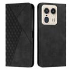 For Motorola Moto X50 Ultra Diamond Splicing Skin Feel Magnetic Leather Phone Case(Black) - 1