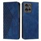 For Motorola Edge 50 Diamond Splicing Skin Feel Magnetic Leather Phone Case(Blue) - 1