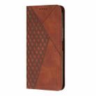 For Motorola Moto G35 Diamond Splicing Skin Feel Magnetic Leather Phone Case(Brown) - 2