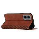 For Motorola Moto G35 Diamond Splicing Skin Feel Magnetic Leather Phone Case(Brown) - 3