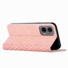 For Motorola Moto G35 Diamond Splicing Skin Feel Magnetic Leather Phone Case(Rose Gold) - 3