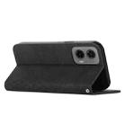 For Motorola Moto G35 Diamond Splicing Skin Feel Magnetic Leather Phone Case(Black) - 3