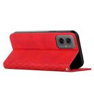 For Motorola Moto G55 Diamond Splicing Skin Feel Magnetic Leather Phone Case(Red) - 3