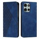 For Motorola Moto G75 Diamond Splicing Skin Feel Magnetic Leather Phone Case(Blue) - 1