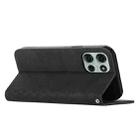 For Motorola Moto G75 Diamond Splicing Skin Feel Magnetic Leather Phone Case(Black) - 3