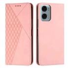 For Motorola Moto G05 Diamond Splicing Skin Feel Magnetic Leather Phone Case(Rose Gold) - 1