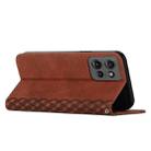 For Motorola Moto G 5G 2025 Diamond Splicing Skin Feel Magnetic Leather Phone Case(Brown) - 3