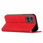 For Motorola Moto G 5G 2025 Diamond Splicing Skin Feel Magnetic Leather Phone Case(Red) - 3