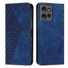 For Motorola Moto G Power / G Play 2025 Diamond Splicing Skin Feel Magnetic Leather Phone Case(Blue) - 1