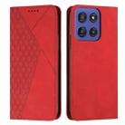 For Motorola Moto G Stylus 5G 2025 Diamond Splicing Skin Feel Magnetic Leather Phone Case(Red) - 1