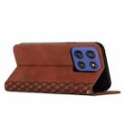 For Motorola Edge 60 Fusion Diamond Splicing Skin Feel Magnetic Leather Phone Case(Brown) - 3