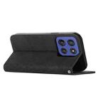 For Motorola Edge 60 Fusion Diamond Splicing Skin Feel Magnetic Leather Phone Case(Black) - 3