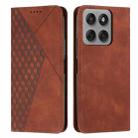For Motorola Edge 60 Pro Diamond Splicing Skin Feel Magnetic Leather Phone Case(Brown) - 1