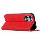 For Motorola Moto G56 5G Diamond Splicing Skin Feel Magnetic Leather Phone Case(Red) - 3