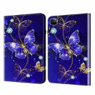 For iPad Air 13 2024 / Pro 12.9 2022 Crystal Texture Painted Leather Tablet Case(Diamond Butterflies) - 1