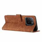 For Honor X5b / X5b Plus Skin Feel Stripe Pattern Leather Phone Case with Lanyard(Brown) - 3