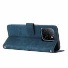 For Honor X5b / X5b Plus Skin Feel Stripe Pattern Leather Phone Case with Lanyard(Blue) - 3
