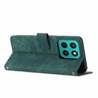 For Honor X8c 4G Skin Feel Stripe Pattern Leather Phone Case with Lanyard(Green) - 3